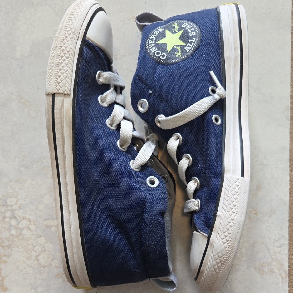 Converse Navy High-Tops with White Details